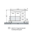 Тумба с раковиной Санта Эльбрус 1005x850x520, напольная, белый 201107+Эльбрус100