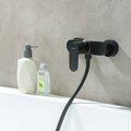 Смеситель для душа Aquatek Ника, настенный монтаж, матовый чёрный AQ1860MB