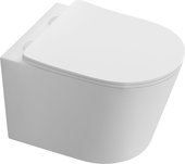 Унитаз подвесной Aquatek Таурус Tornado 520x360x320, безободковый, тонкое сиденье с механизмом плавного закрывания, белый AQ1580T-00