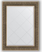 Зеркало Evoform Exclusive-G 790x1060 с гравировкой, в багетной раме 101мм, вензель серебряный BY 4207