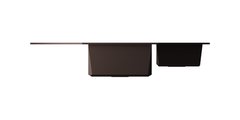 Кухонная мойка Omoikiri Sakaime 105C-DC с крылом, Tetogranit, тёмный шоколад 4993208