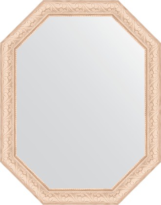 Зеркало Evoform Polygon 550x700 в багетной раме 57мм, беленый дуб BY 7034