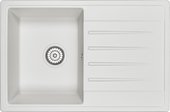 Кухонная мойка Granula Standart 7602, 760x500, кварц, Белый 7602, БЕЛЫЙ