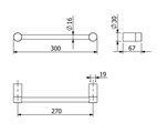 Держатель для полотенец Kludi Vela R 300, брашированное золото 58962N0