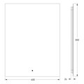 Зеркало с фацетом Defesto Glow 60x80, LED подсветка, ИК-выключатель, нейтральный белый свет DF 2507R