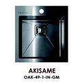 Кухонная мойка Omoikiri Akisame, без крыла, воронёная сталь OAK-49-IN-GM