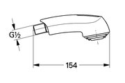 Выдвижной излив кухонного смесителя Grohe, душевая лейка, хром 46312IE0