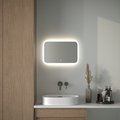 Зеркало с матированием и LED-подсветкой Defesto, 17W, 60x40см, сенсорный выключатель, нейтральный белый свет DF 3802SH