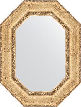 Зеркало Evoform Polygon 620x820 в багетной раме 120мм, состаренное серебро с орнаментом BY 7261
