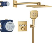 Душевая система скрытого монтажа Grohe Grohtherm SmartControl с термостатом для душа, холодный рассвет глянец 34864GL0