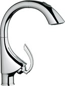 Смеситель однорычажный для кухонной мойки с выдвижным изливом, хром Grohe K4 33782000