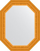 Зеркало Evoform Polygon 590x740 в багетной раме 80мм, сусальное золото BY 7134