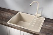Кухонная мойка Granula Standart 5803, 580x500, кварц, Бежевый 5803, БЕЖЕВЫЙ