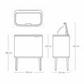 Мусорный бак Brabantia Bo Touch Bin 3x11л, трёхсекционный, тёмно-серый 233586