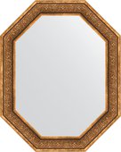 Зеркало Evoform Polygon 790x990 в багетной раме 101мм, вензель бронзовый BY 7236