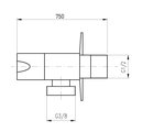 Угловой вентиль RAV Slezak, 1/2"x3/8", керамический, хром RV0438