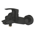 Смеситель для ванны Grohe Eurosmart, однорычажный, настенный монтаж, Matt Black матовый чёрный 333002433