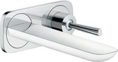Смеситель для раковины Hansgrohe PuraVida наружная часть, излив 165мм, хром-белый 15084400