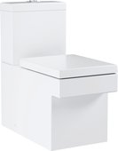 Унитаз напольный Grohe Cube Ceramic, безободковый, подвод воды снизу, комплект (чаша, бачок, сиденье) 3948400H/39490000