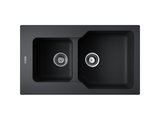 Кухонная мойка Omoikiri Maru 86-2-BL без крыла, Tetogranit, чёрный 4993284