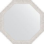 Зеркало Evoform Octagon 530x530 в багетной раме 46мм, чеканка белая BY 3955