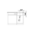 Кухонная мойка Blanco Subline 375-U, керамика, отводная арматура, чёрный 523732