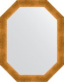 Зеркало Evoform Polygon 550x700 в багетной раме 59мм, травленое золото BY 7038