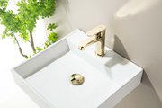Сливной набор для раковины Aquatek, Push-open круг, без перелива, полированное золото AQ6003PG