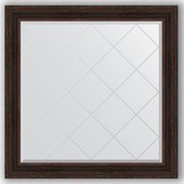 Зеркало Evoform Exclusive-G 1090x1090 с гравировкой, в багетной раме 99мм, тёмный прованс BY 4463