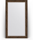 Зеркало Evoform Exclusive Floor 1170x2070 пристенное напольное, с фацетом, в багетной раме 120мм, состаренное дерево с орнаментом BY 6180