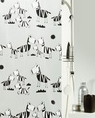 Штора для ванной Spirella Zebi, 180x200см, полиэтилен, чёрно-белый 1040502