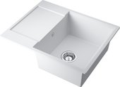 Кухонная мойка Omoikiri Daisen 65T-MA Tetogranit, с крылом, белый 4993514