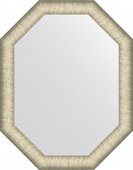 Зеркало Evoform Octagon 55x70, восьмиугольное, в багетной раме, брашированное серебро 59мм BY 7425