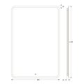 Зеркало с матированием и LED-подсветкой Defesto, 38W, 80x120см, сенсорный выключатель, тёплый белый свет DF 3820S