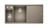 Кухонная мойка Blanco Axia III 6S, клапан-автомат, разделочный столик из ясеня, чаша слева, серый беж 524650