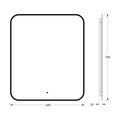 Зеркало с окантовкой Defesto Aura 60x70, LED подсветка, ИК-выключатель, нейтральный белый свет DF 2966R