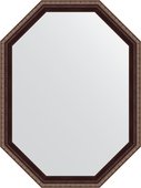 Зеркало Evoform Polygon 590x790 в багетной раме 50мм, махагон с орнаментом BY 7275