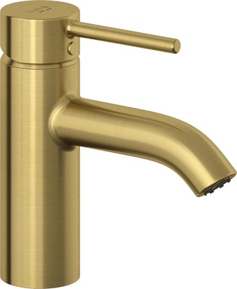 Смеситель для раковины Kludi Bozz 75, PushOpen, брашированное золото 38266N076