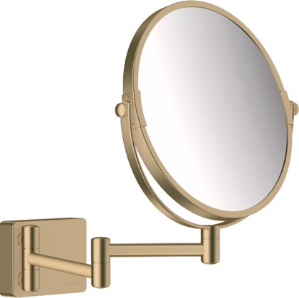 Косметическое зеркало Hansgrohe AddStoris, без подсветки, шлифованная бронза 41791140
