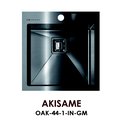 Кухонная мойка Omoikiri Akisame, без крыла, воронёная сталь OAK-44-IN-GM