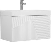 Тумба с раковиной Velvex Edge 700-0-1 (9696) навесная, белый глянец tp.EDG.9696.70.1Y белый глянец + 9696-70