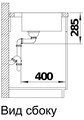Кухонная мойка Blanco Solis 400-IF/A, клапан-автомат PushControl, полированная сталь 526119