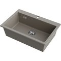 Кухонная мойка Omoikiri Omishima 76 DG Matt Natceramic, врезной монтаж, dust grey матовый 4997552