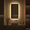 Зеркало с окантовкой Defesto Aura 50x100, LED подсветка, ИК-выключатель, тёплый белый свет DF 2975R