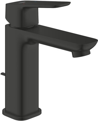 Смеситель для раковины Grohe Cubeo M-Size, рычажный донный клапан, матовый чёрный 1017492430