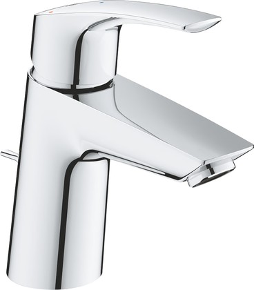 Смеситель для раковины Grohe Eurosmart S-size CoolStart, корпус под наклоном, с донным клапаном, хром 23969003
