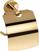 Держатель туалетной бумаги Bemeta Brilo, с крышкой, глянцевое золото 161112010