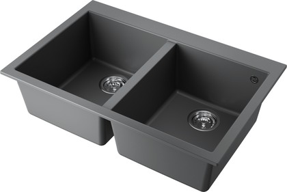 Кухонная мойка Omoikiri Bosen 80-2 PL, две чаши, платина 4993843
