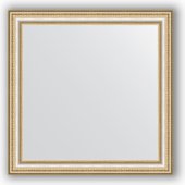 Зеркало Evoform Definite 650x650 в багетной раме 60мм, золотые бусы на серебре BY 0782