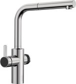 Смеситель для кухни Blanco Evol-S Volume, управление слева, матовая сталь 525213